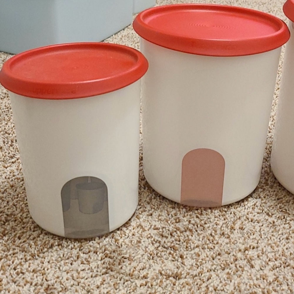 Vintage Tupperware cannister set in excellent used condition- hard to find!